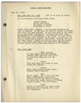 Moe Howard's 30pp. Script Dated October 1939 for The 1940 Three Stooges Film ''Rockin' thru the Rockies'' With Working Title ''Nell's Belles'' -- Moe's Annotations Including Signature -- Very Good